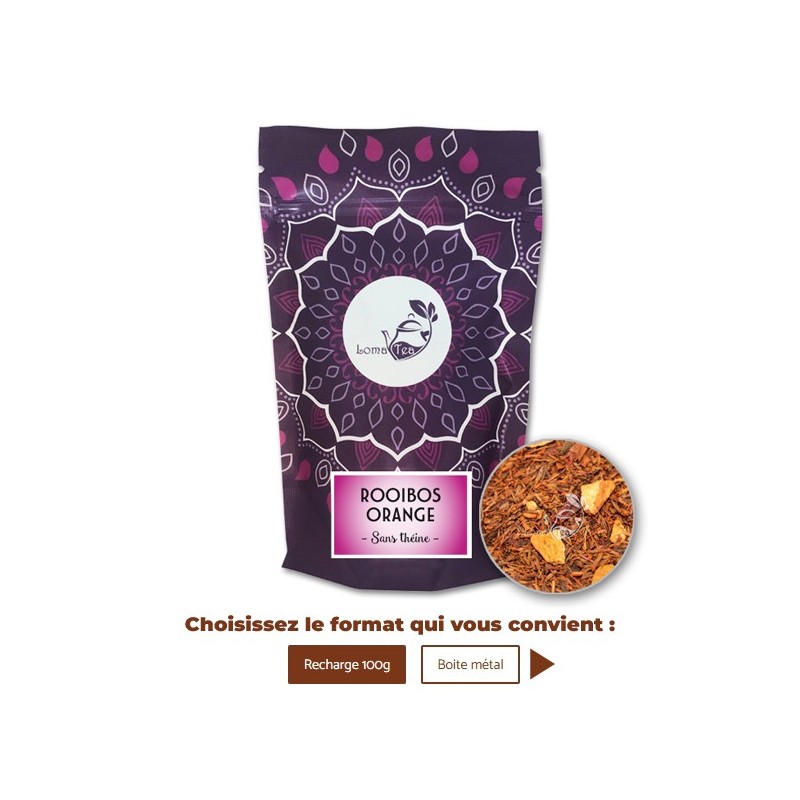 Rooibos ORANGE VRAC 100g - LOMATEA