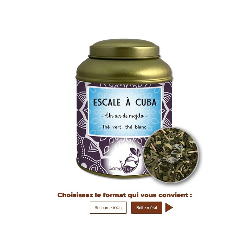 Thé blanc ESCALE A CUBA VRAC 100g - LOMATEA