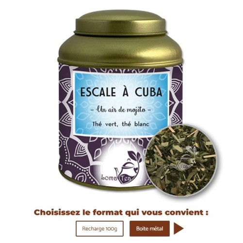 Thé blanc ESCALE A CUBA VRAC 100g - LOMATEA