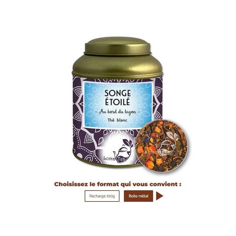 Thé Blanc SONGE ÉTOILÉ VRAC 100g - LOMATEA