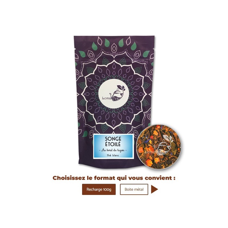 Thé Blanc SONGE ÉTOILÉ VRAC 100g - LOMATEA