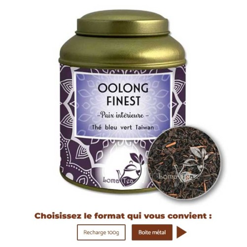 Thé Bleu vert OOLONG FINEST VRAC 100g - LOMATEA