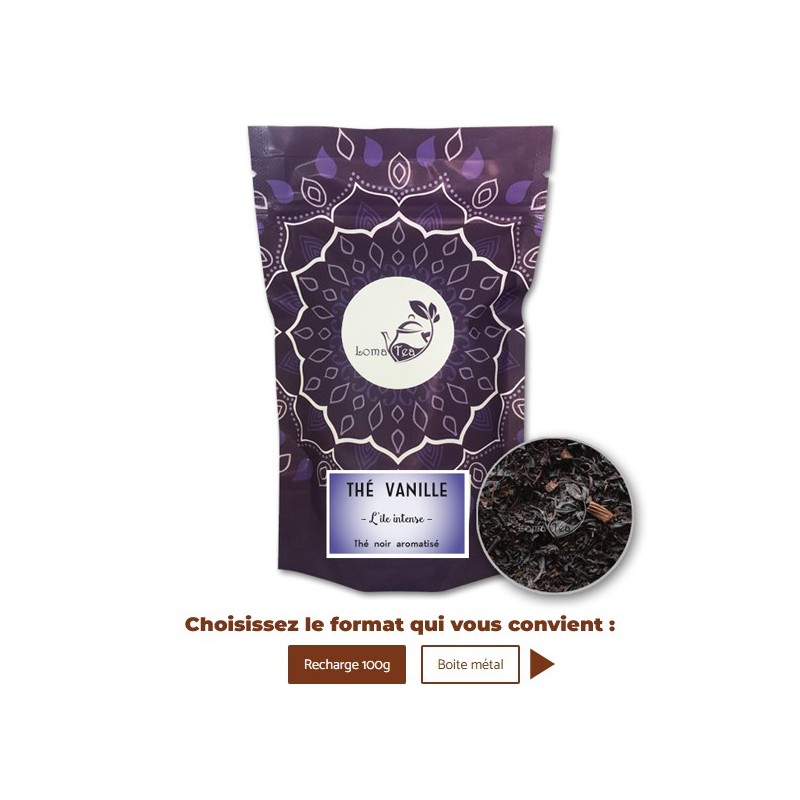 Thé noir à la VANILLE VRAC 100g - LOMATEA