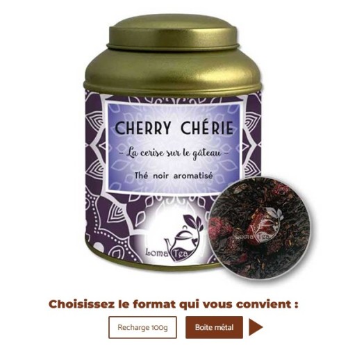 Thé noir CHERRY CHÉRIE VRAC 100g - LOMATEA
