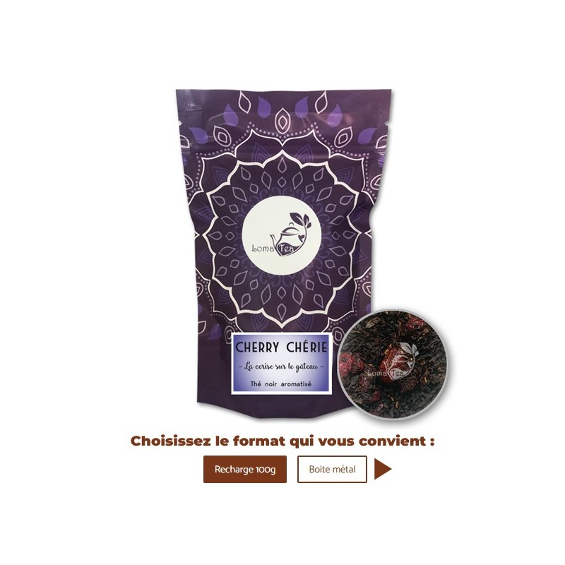 Thé noir CHERRY CHÉRIE VRAC 100g - LOMATEA