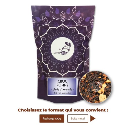 Thé noir CROC POMME VRAC 100g LOMATEA