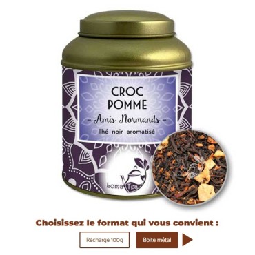 Thé noir CROC POMME VRAC 100g - LOMATEA