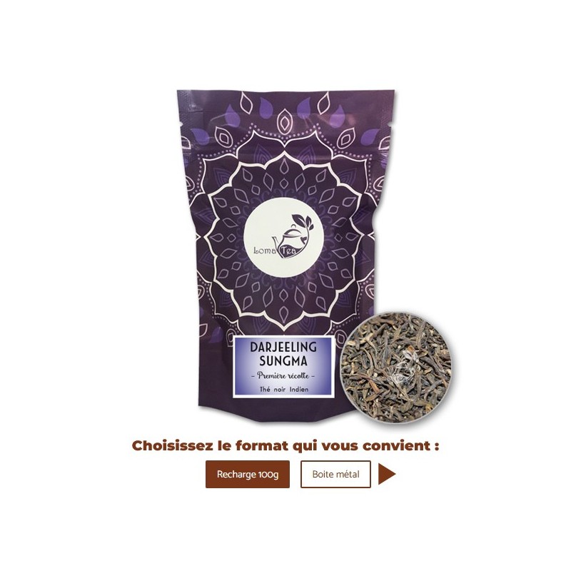 Thé noir DARJEELING Sungma TGFOP first Flush VRAC 100g - LOMATEA