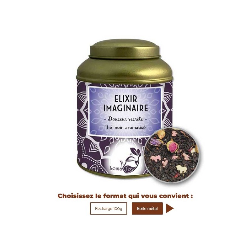 Thé noir ELIXIR IMAGINAIRE VRAC 100g - LOMATEA Thé noir ELIXIR IMAGINAIRE VRAC 100g - LOMATEA