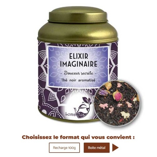 Thé noir ELIXIR IMAGINAIRE VRAC 100g - LOMATEA