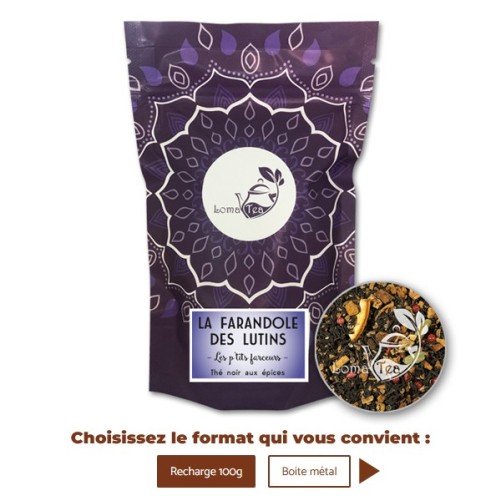 Thé noir FARANDOLE DES LUTINS VRAC 100g - LOMATEA
