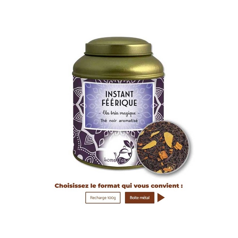 Thé noir INSTANT FÉÉRIQUE VRAC 100g - LOMATEA