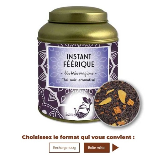 Thé noir INSTANT FÉÉRIQUE VRAC 100g - LOMATEA