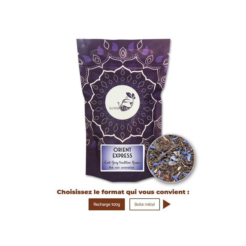 Thé noir ORIENT EXPRESS VRAC 100g - LOMATEA Thé noir ORIENT EXPRESS VRAC 100g - LOMATEA