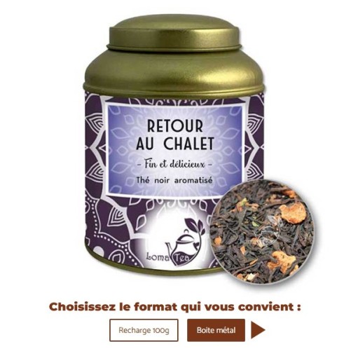 Thé noir RETOUR AU CHALET VRAC 100g - LOMATEA