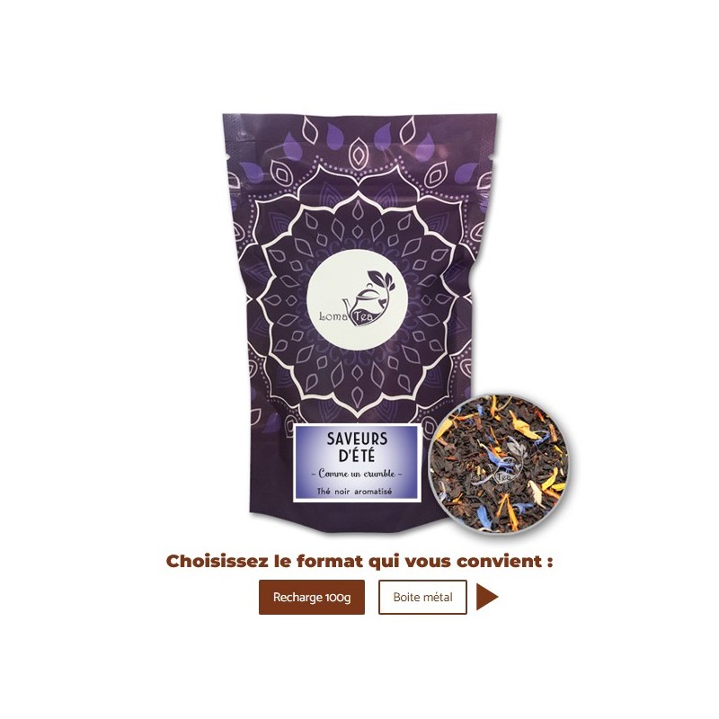 Thé noir SAVEURS D'ÉTÉ VRAC 100g - LOMATEA