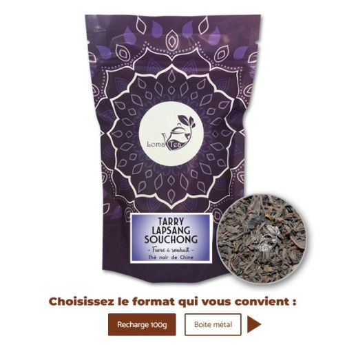 Thé noir TARRY LAPSANG SOUCHONG VRAC 100g - LOMATEA