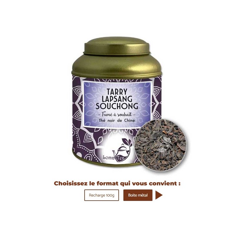 Thé noir TARRY LAPSANG SOUCHONG VRAC 100g - LOMATEA