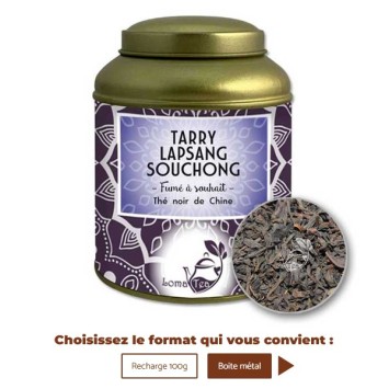 Thé noir TARRY LAPSANG SOUCHONG VRAC 100g - LOMATEA