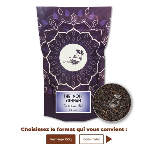 Thé noir YUNNAN VRAC 100g - LOMATEA