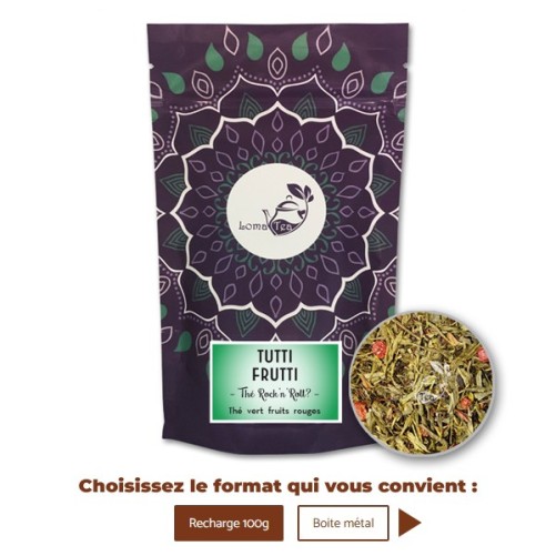 Thé vert TUTTI FRUTTI VRAC 100g - LOMATEA