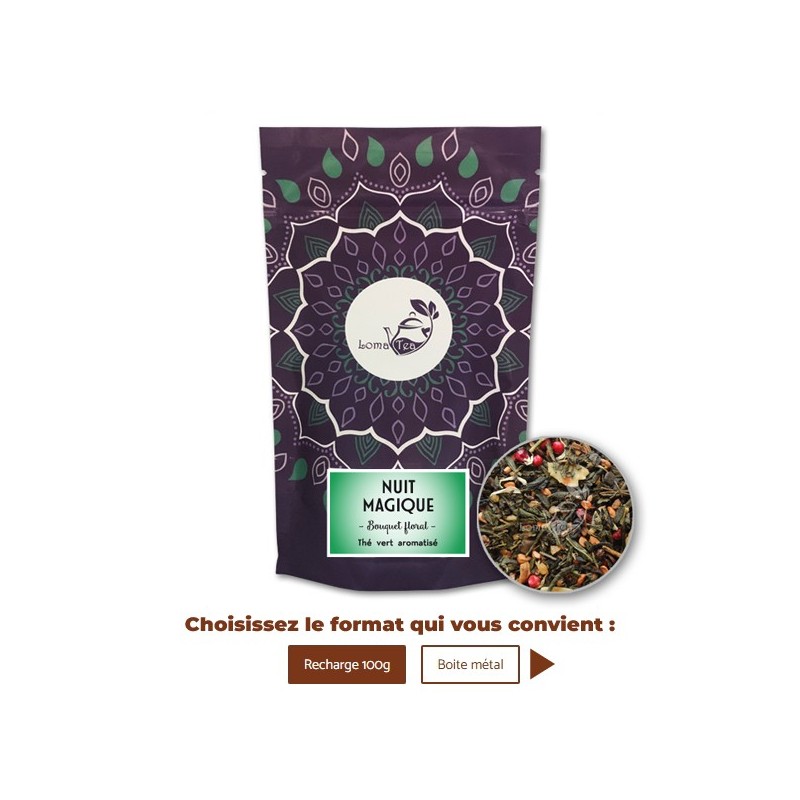 Thé vert NUIT MAGIQUE VRAC 100g - LOMATEA