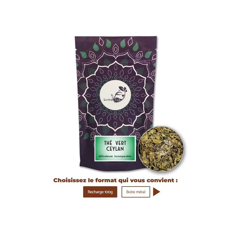 Thé vert CEYLAN MELFORT VRAC 100g - LOMATEA