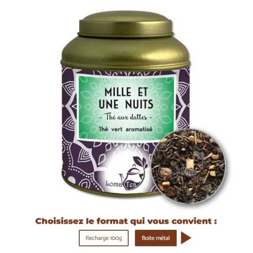 Thé vert MILLE ET UNE NUITS VRAC 100g - LOMATEA
