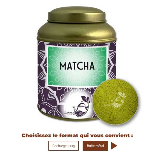 Thé vert MATCHA VRAC 100g - LOMATEA