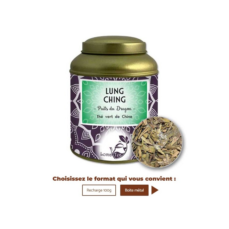 Thé vert LUNG CHING VRAC 100g - LOMATEA