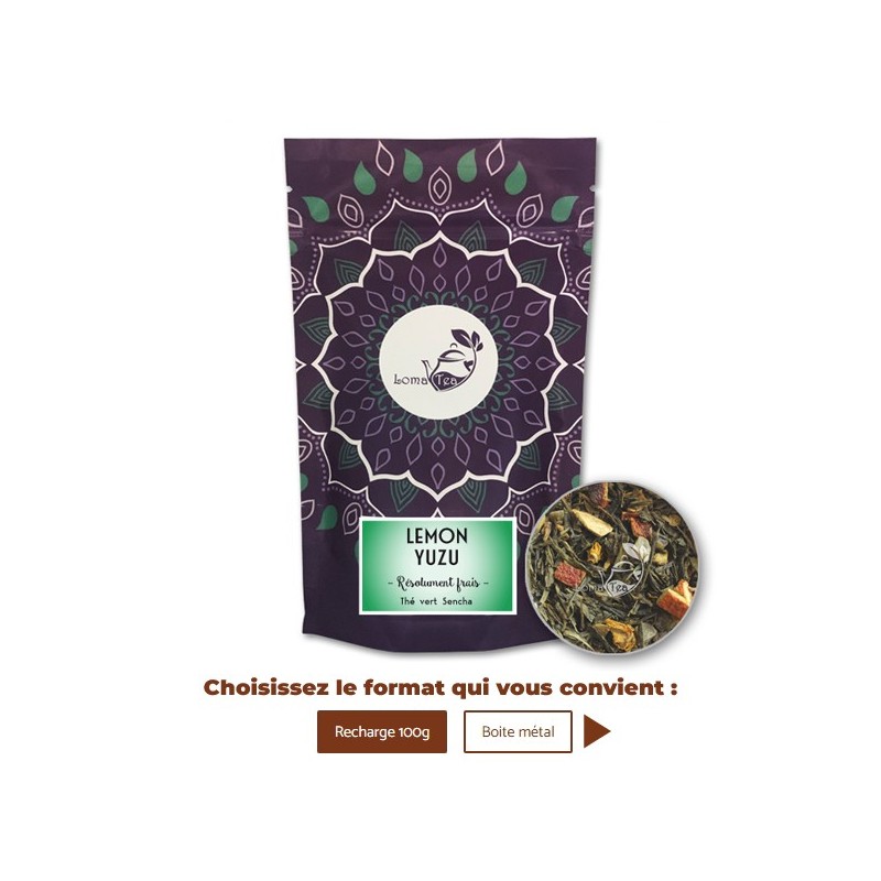Thé Vert LEMON YUZU VRAC 100g - LOMATEA