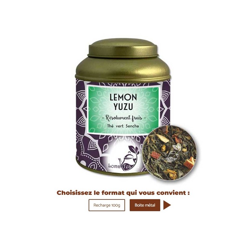 Thé Vert LEMON YUZU VRAC 100g - LOMATEA
