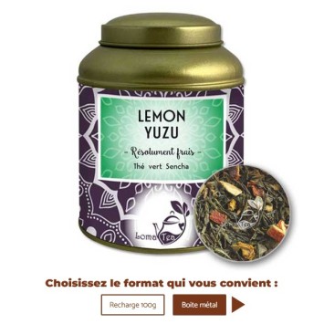Thé Vert vrac 100g LEMON YUZU - LOMATEA