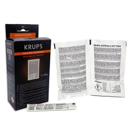 Détartrant anticalc F054 X 2 sachets détartrage + 1 bande de dureté - KRUPS