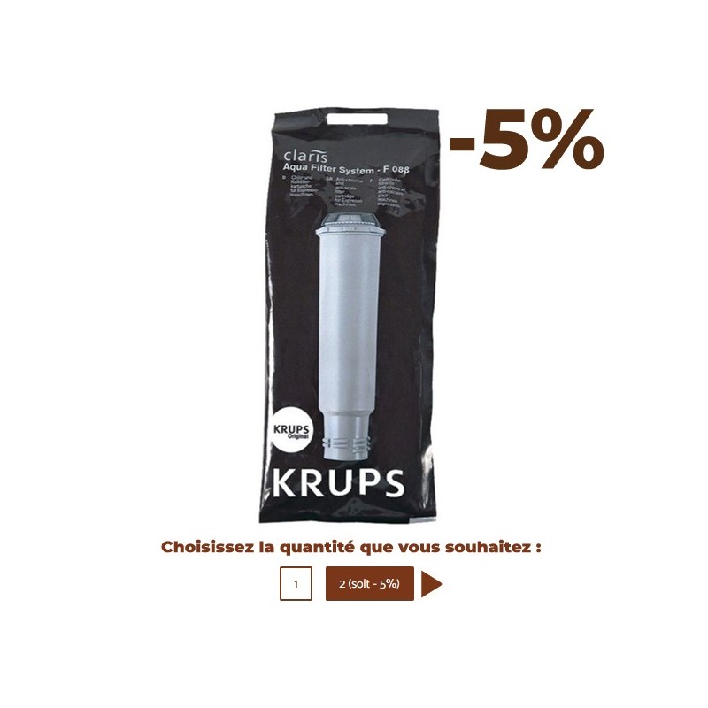 Cartouche filtrante Claris F08801 - KRUPS Cartouche filtrante Claris F08801 - KRUPS