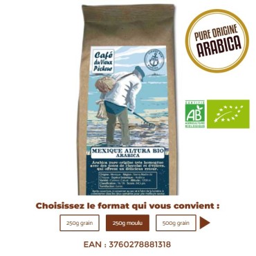 Café pure origine arabica MEXIQUE ALTURA - CAFÉ DU VIEUX PÊCHEUR