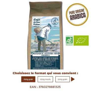 Café pure origine MEXIQUE ALTURA - CAFÉ DU VIEUX PÊCHEUR