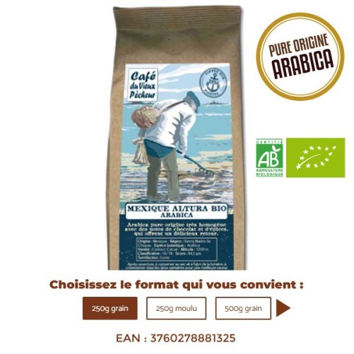 Café pure origine MEXIQUE ALTURA - CAFÉ DU VIEUX PÊCHEUR