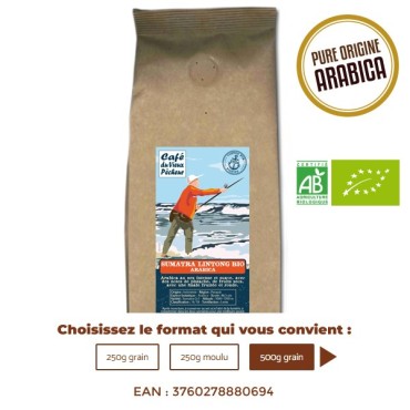 Café Bio pure origine arabica SUMATRA  LINTONG - CAFÉ DU VIEUX PÊCHEUR