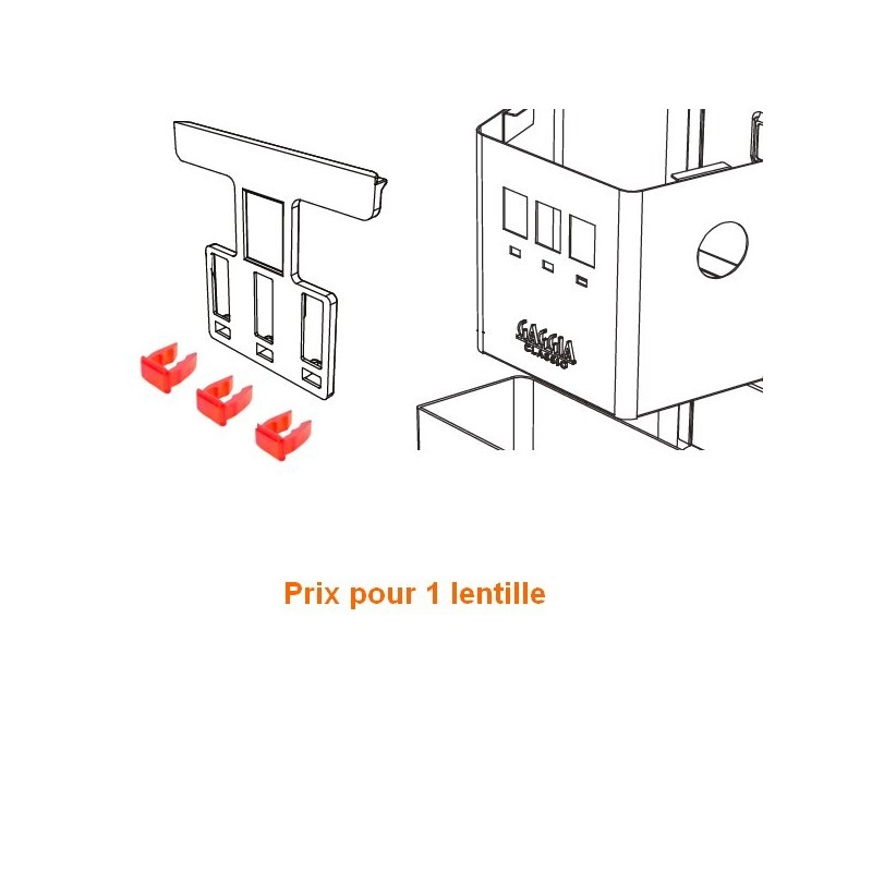 Lentille rouge rectangulaire CLASSIC v2 421944091431 GAGGIA