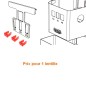 Lentille rouge rectangulaire CLASSIC v2 421944091431 GAGGIA