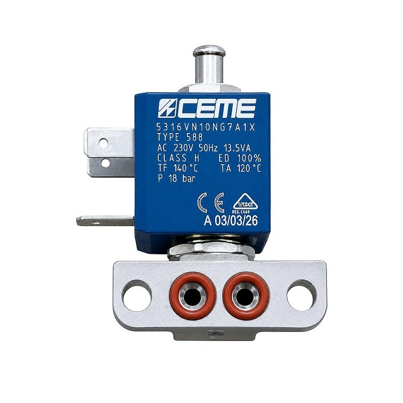 Electrovanne solénoïde 3 voies 230V 50Hz Gaggia 421944093701 / 421940221712