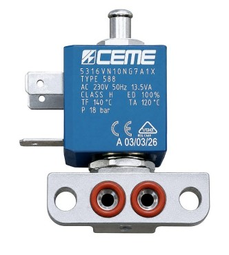 Electrovanne solénoïde 3 voies 230V 50Hz Gaggia 421944093701 / 421940221712