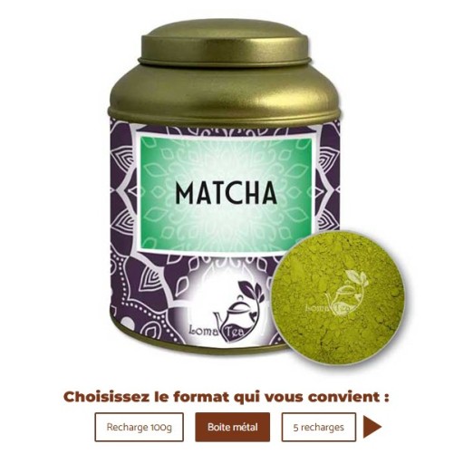 Thé vert MATCHA VRAC 100g - LOMATEA