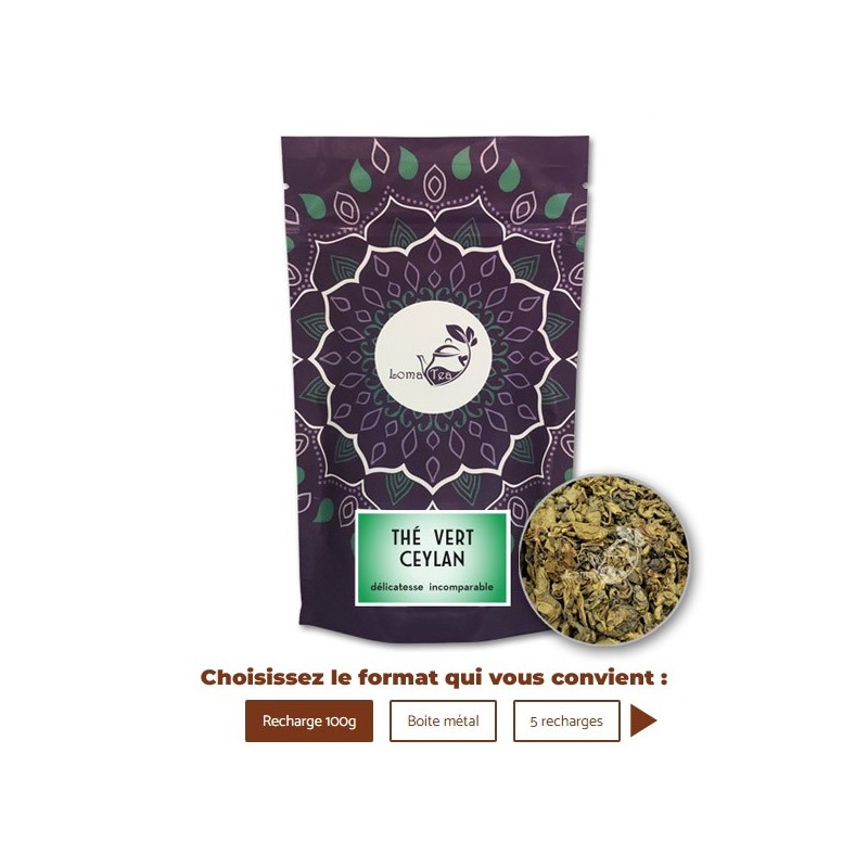 Thé vert CEYLAN MELFORT VRAC 100g - LOMATEA