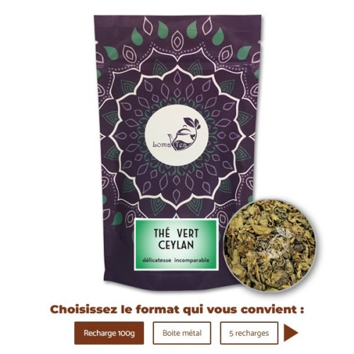 Thé vert CEYLAN MELFORT VRAC 100g - LOMATEA