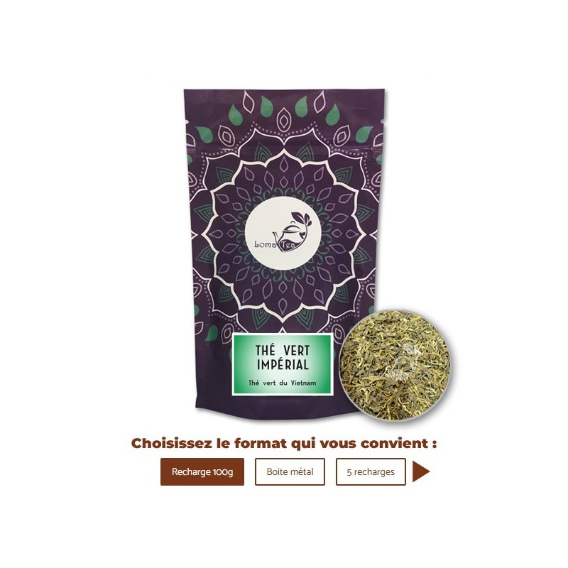 Thé vert IMPÉRIAL Vietnam VRAC 100g - LOMATEA