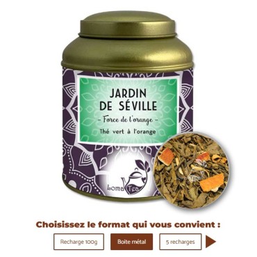 Thé vert JARDIN DE SEVILLE VRAC 100g - LOMATEA