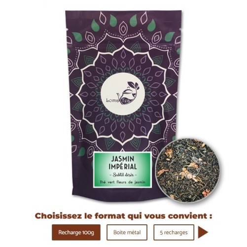 Thé vert jasmin impérial Lomatea vrac 100g