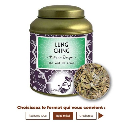 Thé vert LUNG CHING VRAC 100g - LOMATEA